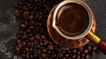 PREPARING TURKISH COFFEE WITH CEZVE