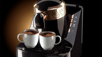 PREPARING TURKISH COFFEE WITH COFFEE MACHINE